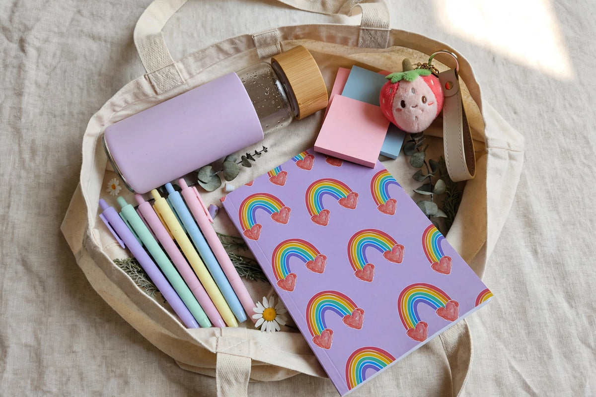 Rainbow Hearts – Lavender A5 Diary
