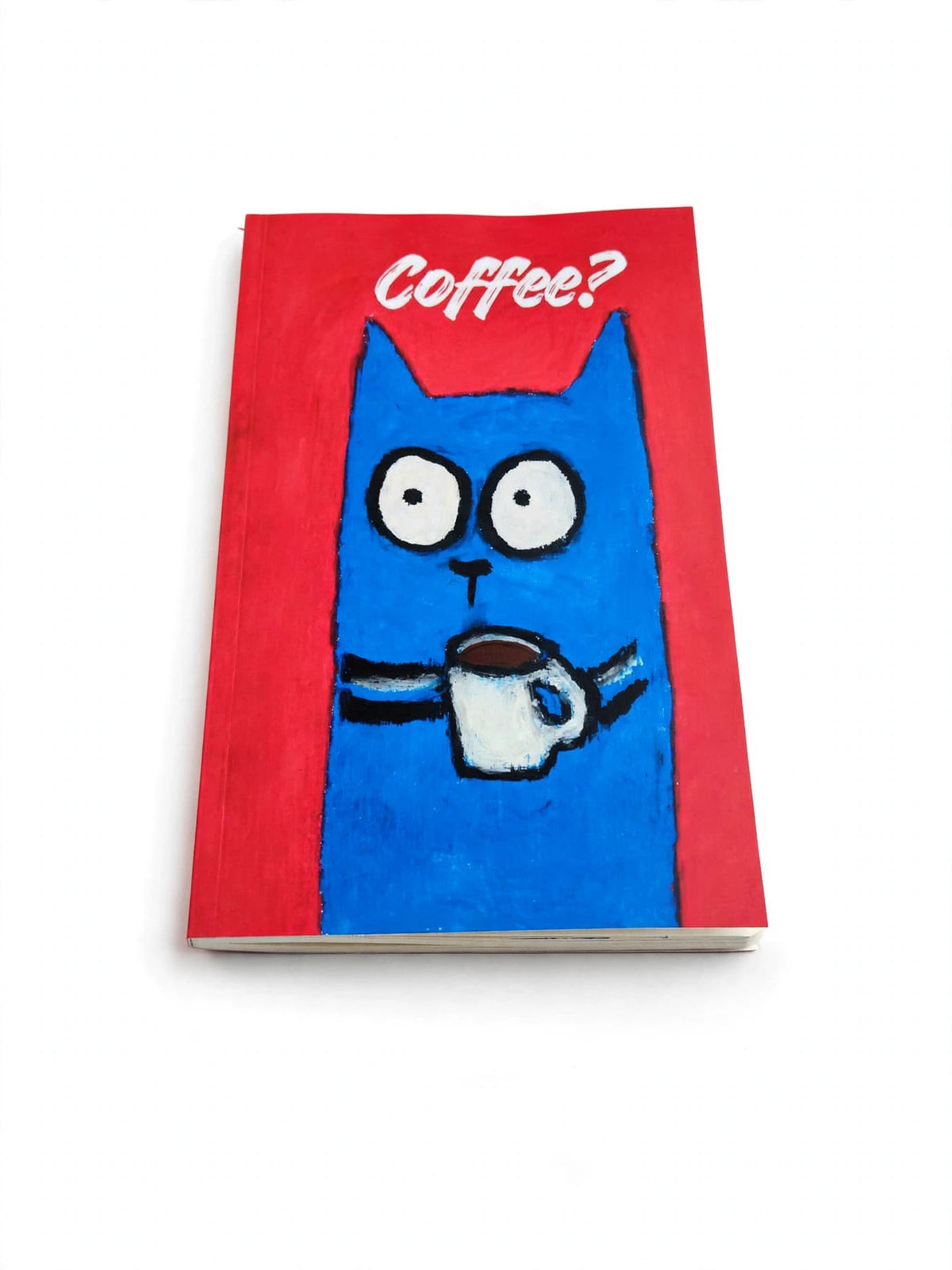 Coffee? Blue Cat – Funny Cat A5 Diary