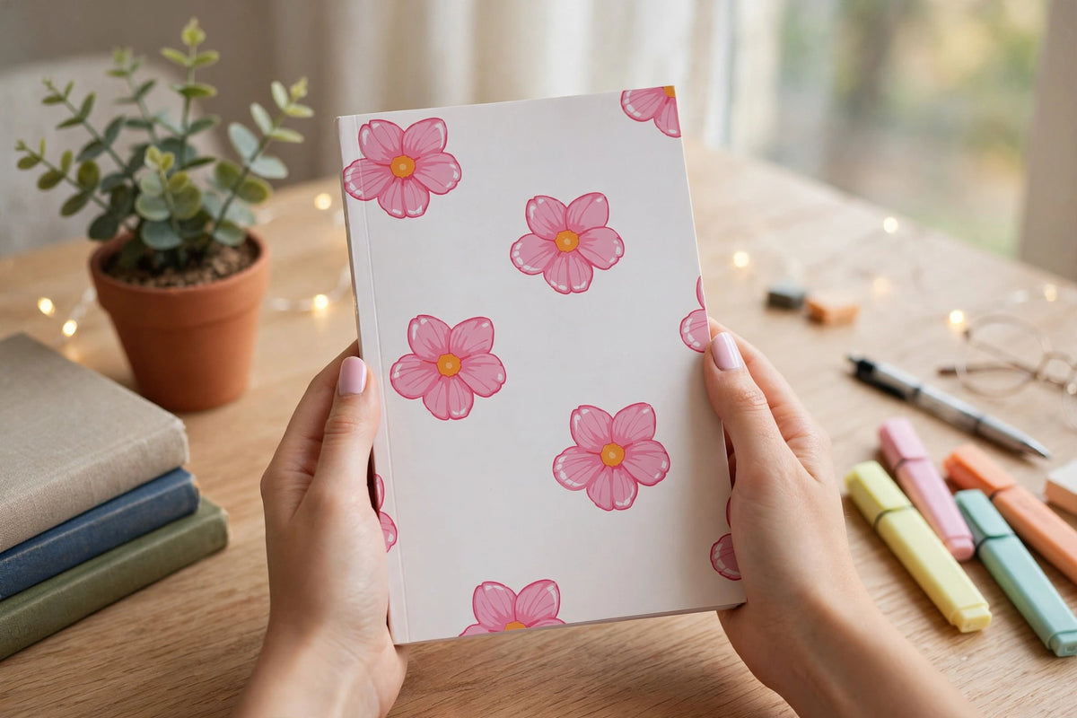 Pink Floral – Cute Flower A5 Diary
