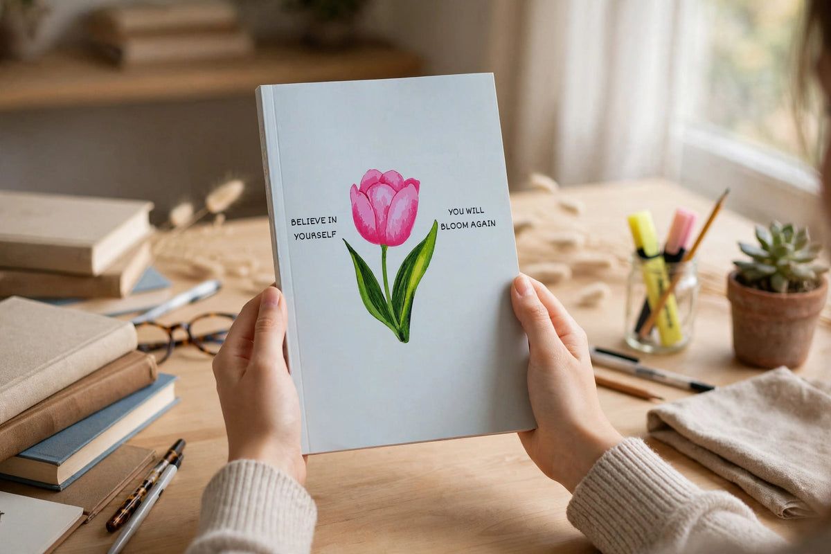 Bloom Again Tulip – Minimal A5 Diary