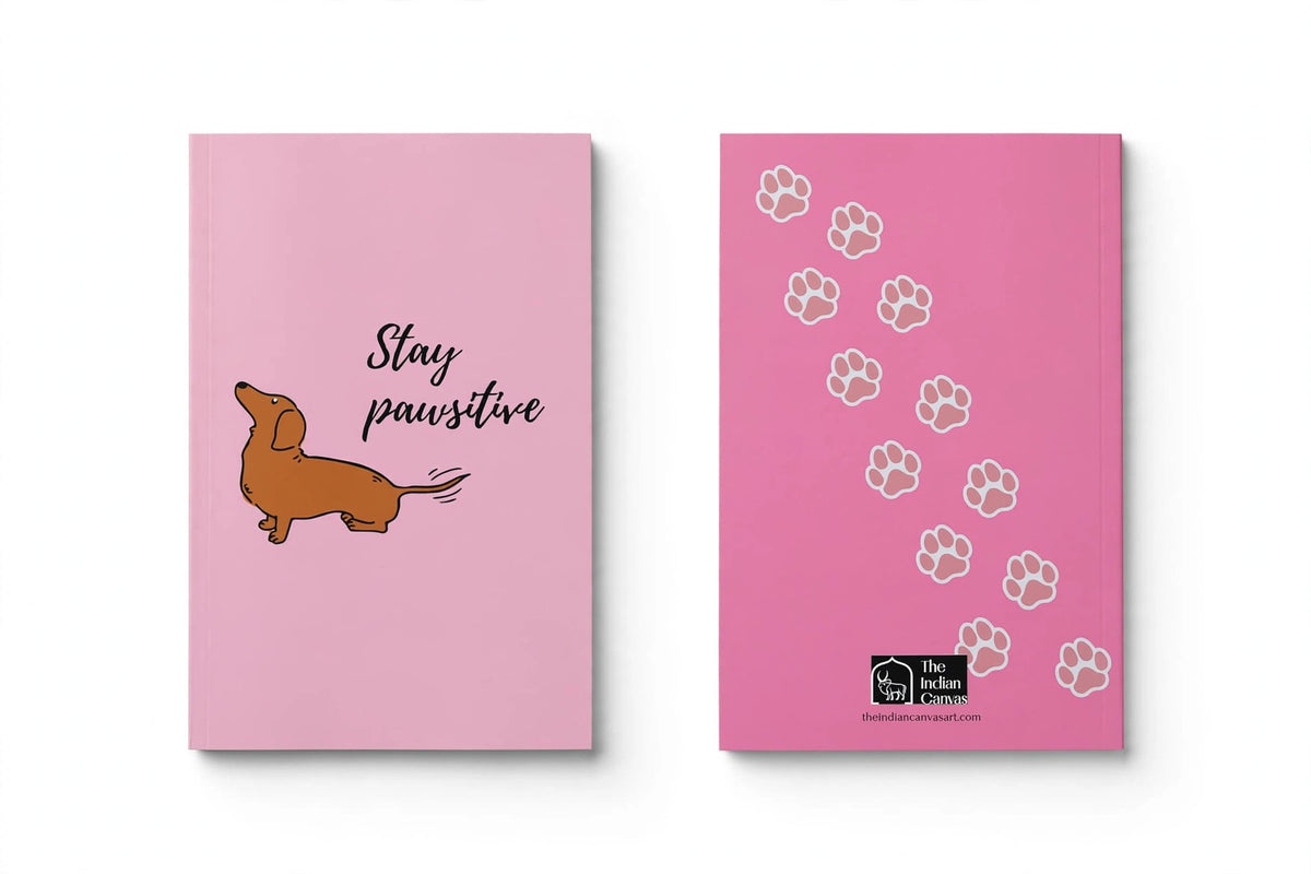 Stay Pawsitive – Cute Dog A5 Diary
