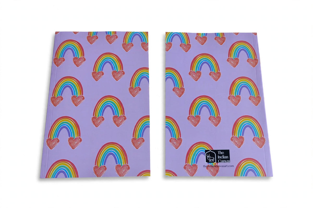 Rainbow Hearts – Lavender A5 Diary