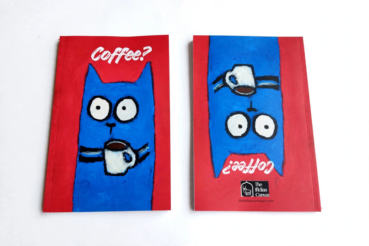 Coffee? Blue Cat – Funny Cat A5 Diary